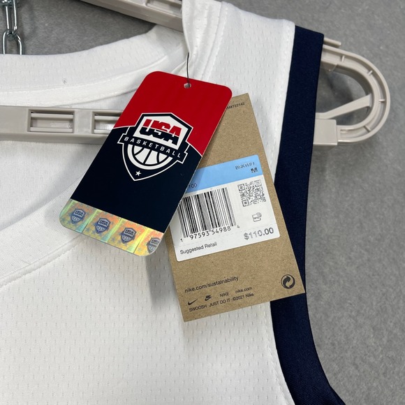 USA Basketball Jersey Mens Medium White Nike Limited Edition Paris 2024 Olympics - Picture 4 of 12